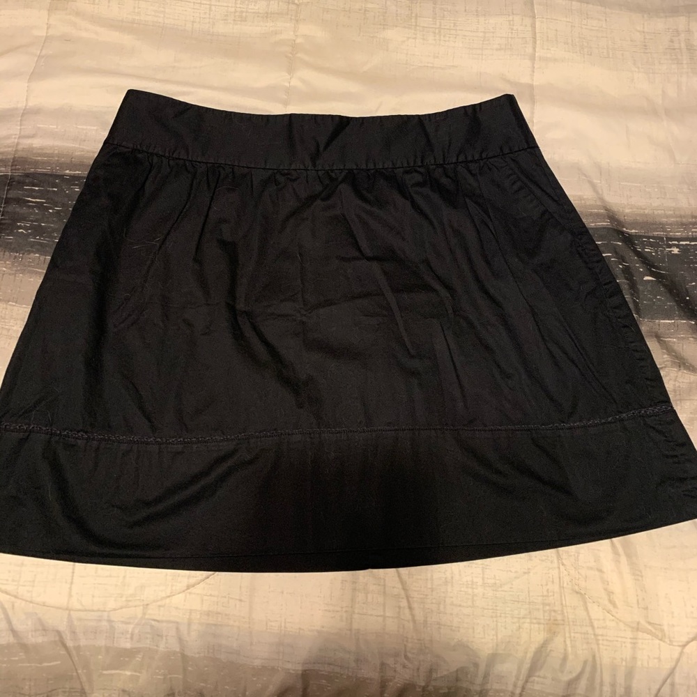 Black Cotton Ann Taylor Skirt (Size 14)